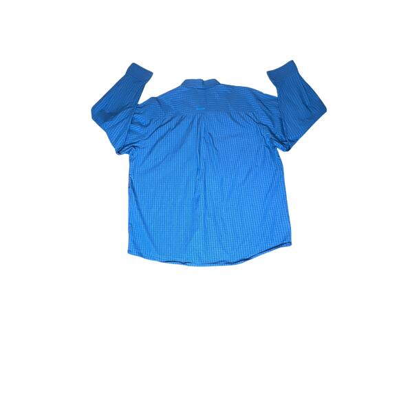 Ariat Pro size XXL shirt button down blue plaid front pocket business casual - Picture 3 of 8